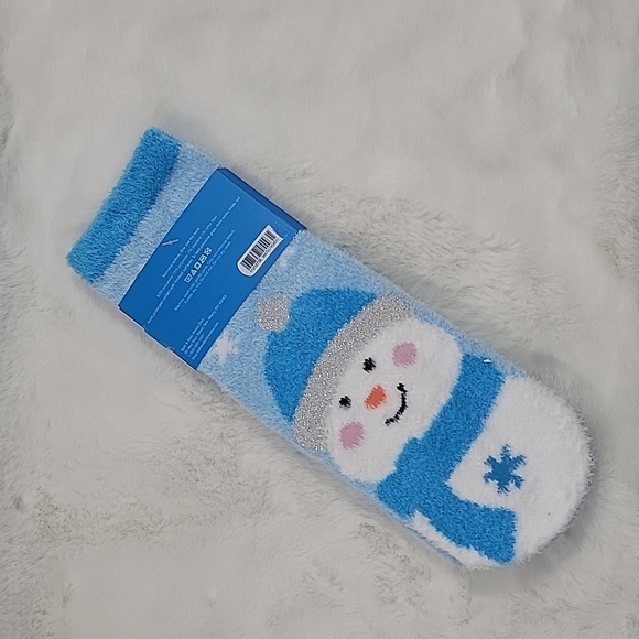 Bath and Body Works Shea-Infused Lounge Socks Warm Wishes Snowman - Picture 4 of 4